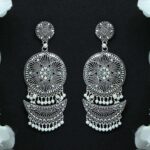 Silver Color Oxidised Earrings