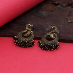 Black Color Oxidised Earrings