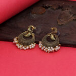 White Color Oxidised Earrings