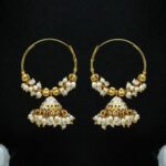 White Color Oxidised Earrings