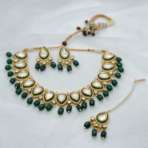 GEET - Green Kundan Set