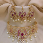 Lotus - Choker Set With Matching Bindi