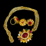 SITARA - AD Navratna Pendant Set