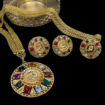SUNNY Navratna Pendant Set - RND