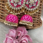 SURYA MEENAKARI EARRINGS - Royal Pink