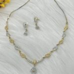 MANSA - Two Tone Amerian Diamond Necklace Set
