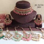 NEERA - Kundan Choker Set in Mint Green