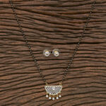 SUHAGA  MANGALSUTRA - Half moon with Danglers