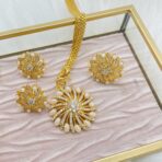 PEARL CHAKRA - American Diamond & Pearl Pendant