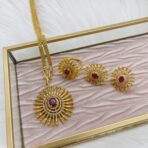 RUBY CHAKRA - American Diamond Pendant