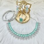 GODAWARI - AD & Mint Green Crystal Set