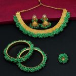 MADHURI - Bright and bliss Combo in Green