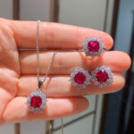 RUBY Pendant Set in Sterling Silver