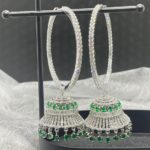 BELLA - Revolving Emerald & AD Earrings