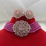SIMARA - AD Choker Set in Hot Pink