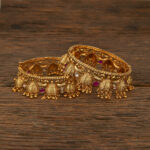 ADAH - Antique Peacock Bangles With Gold Plating (2.4)