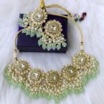 LALUPATEY - Kundan Pearl Mint Set