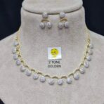 MANSA - Gold Tone American Diamond Necklace Set
