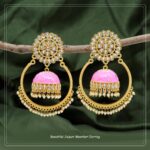 MIRABELL - Pink Minakari Earrings