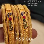 MIKKINA 2.6 - Gold Plated Meenakari Bangles Set