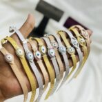 Evil Eye Bracelet Mesh Strap - Rose Gold