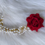 BAALA - Maroon Rose & Pearl Juda Pin / Hair Pin