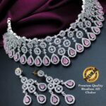 SUMINA - Powder Pink AD Choker with Earring