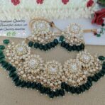 LALUPATEY - Kundan Pearl Green Set