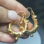 MARWA-RUBY LG Golden Earrings
