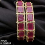 RUBINA - Ruby AD Bangle Gold - Size 2.4
