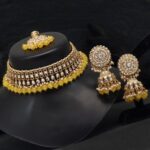 ARUZ - Yellow - Kundan Choker Necklace