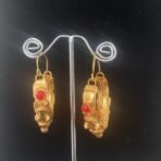 MARWA - Ruby Golden Earrings