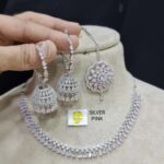 ARIYANA - Powder Pink AD set with Jhumki