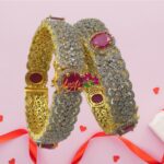 NUPUR - Ruby AD Bangle Gold - Size 2.4