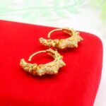 MARWA - Golden Earrings with American Diamond SML