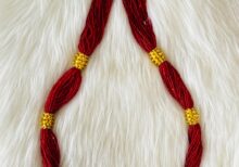KATAHAR DANA NAUGEDI - Gold Plated Red Necklace