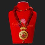 GULAB TILHARI - Gold Plated Red Necklace