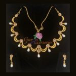 SUNGAVA - Pearl AD Necklace with Earring