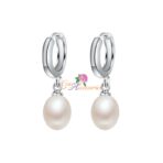 APEX- Genuine Freshwater Pearl  Dangling Earrings in 925 Silver