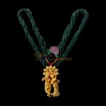 Radha Krishna Green Tilhari- 24K Gold plated Panchadhatu with Hydro beads