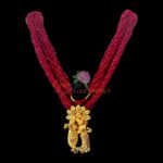 Radha Krishna Red Tilhari- 24K Gold plated Panchadhatu with Hydro beads