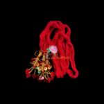 Amina Red Lachha DHAGO/PIRANDA LG (45CMS)