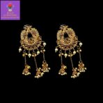 RAMLEELA -Gold Color Kundan Earrings