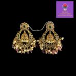 LILY - Lavender AD CHAND-BALI Temple Earrings