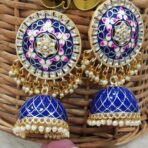 SURYA MEENAKARI EARRINGS - Royal Blue